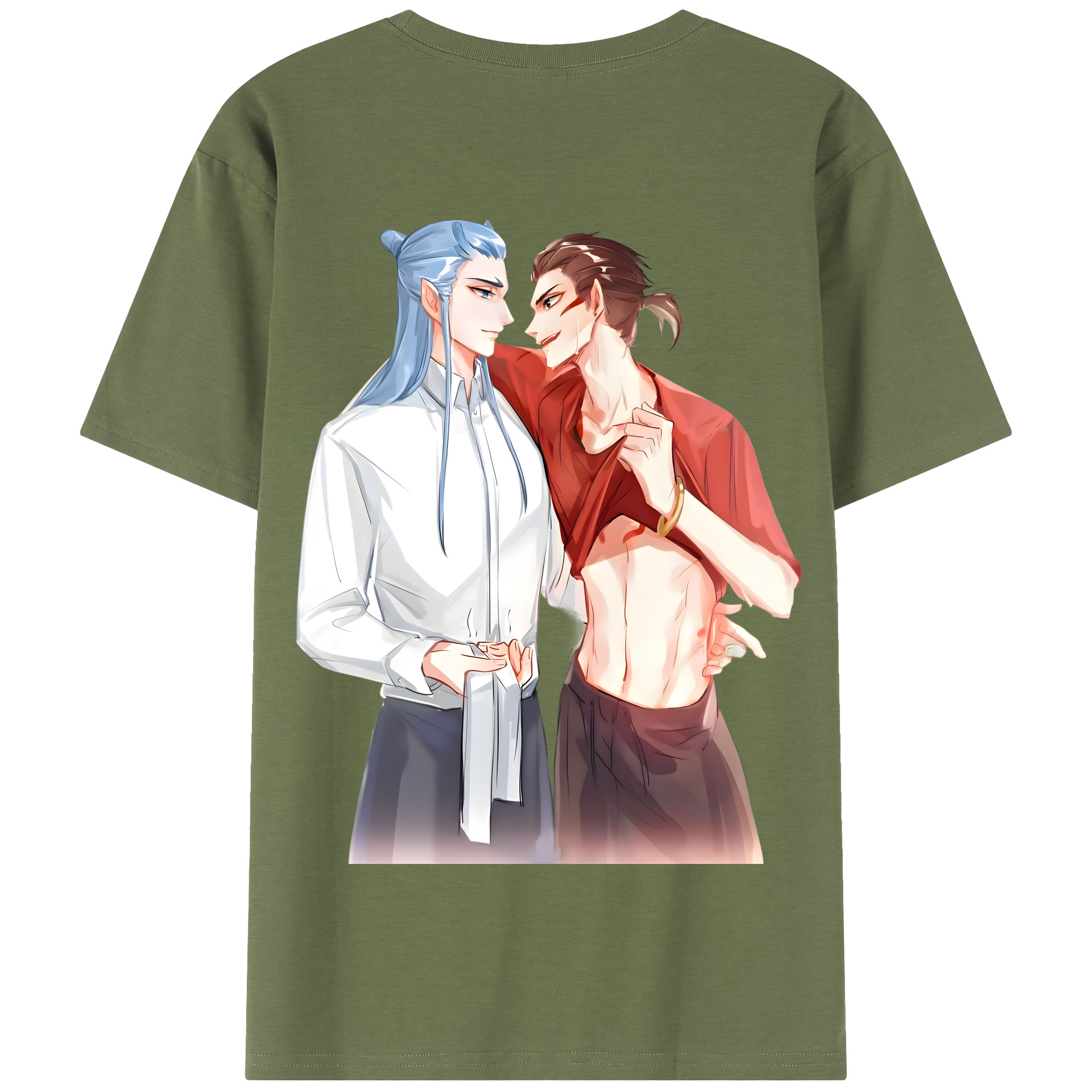 （画像用） Ne Zha 2 ナタ 魔童の大暴れ 綿100％半袖Tシャツ（背面プリント）